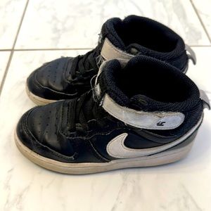 Nike Court Borough sz 9.5 C Child Mid 2 PSV Black CD7783-010, Used